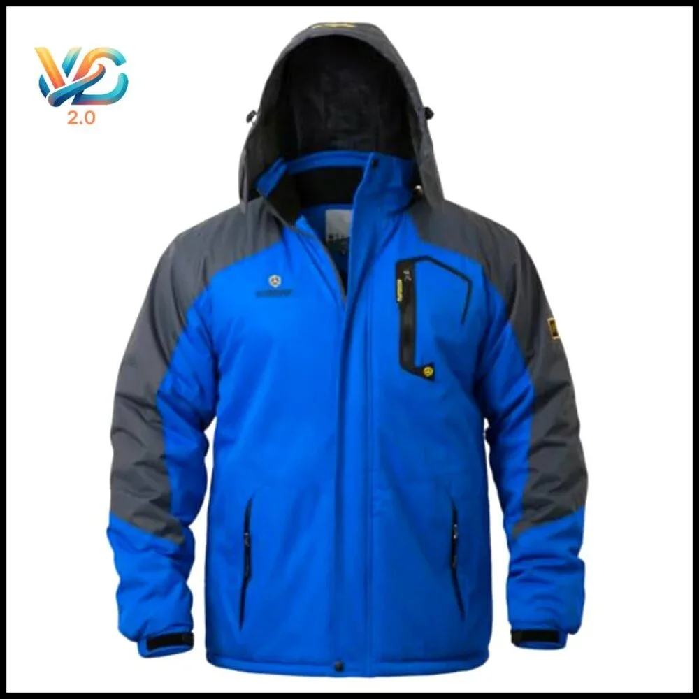 Men's Ski Jacket Waterproof Windproof‎ Fleece Lined Hooded Winter Coat